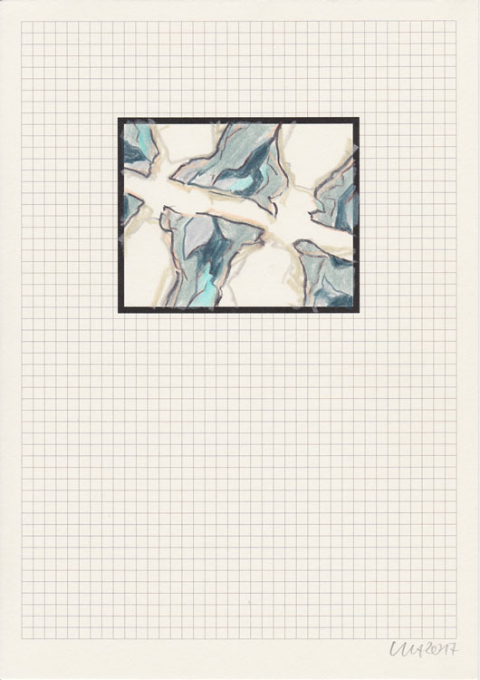 Kleine Buntstiftzeichnung auf Inkjet-Raster 8